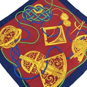 CELINE - Red Blue Multi Scarf